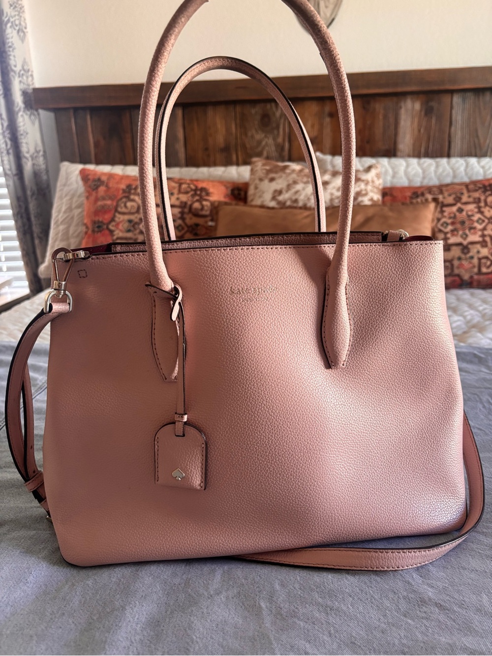 Kate Spade Dusty Rose Pebbled Leather Tote